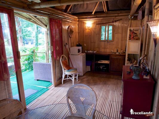 Cabane Bambou-5 Camping d'Aleth St-Malo de Beignon Brocéliande