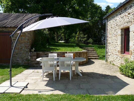 Chambres d'hôtes Métairie de la Béraudaie terrasse - Bohal - Morbihan - Bretagne