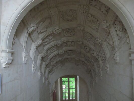 Château de Poncé - Escalier à caisson Renaissance