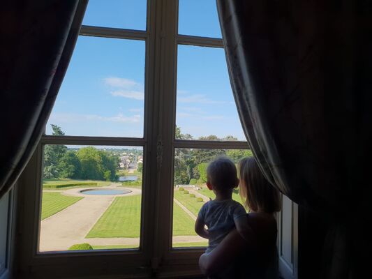 vue depuis la chambre baldaquin
