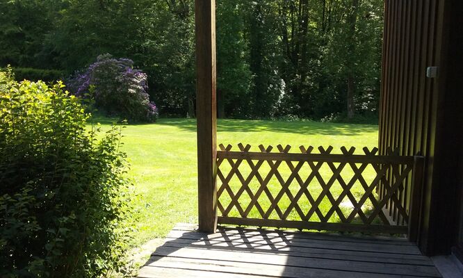 Terrasse d'un grand chalet