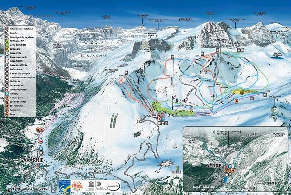 Plan des pistes Gavarnie-Gèdre 2014 Petit