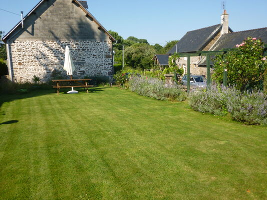 View over Flower Garden Towards Houses