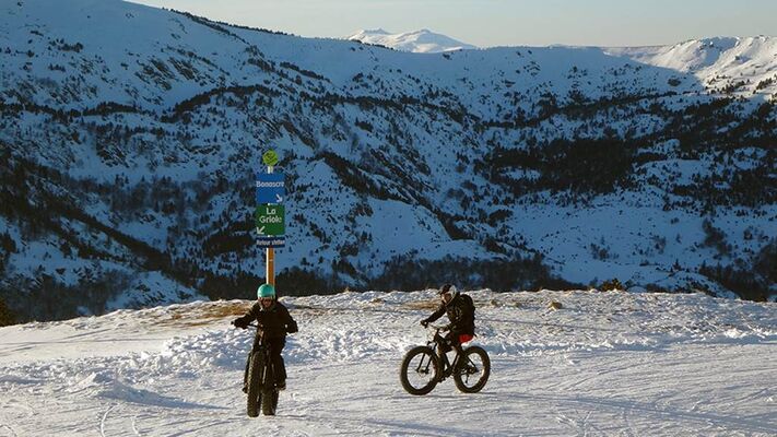 Fat bike à Ax 3 domaines avec le Bureau des Guides