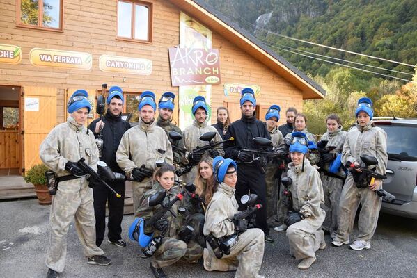 paintball dans le parc Akrobranch d'Orlu