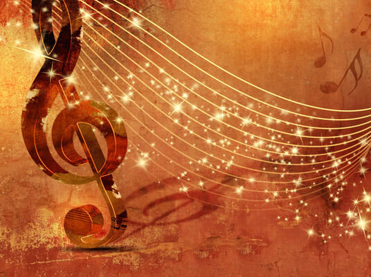 Music background grunge with abstract musical staff