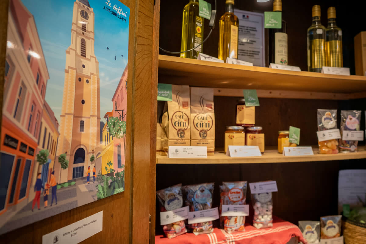 Boutique du Pôle d'Information Touristique d'Aire-sur-la-Lys en 2024