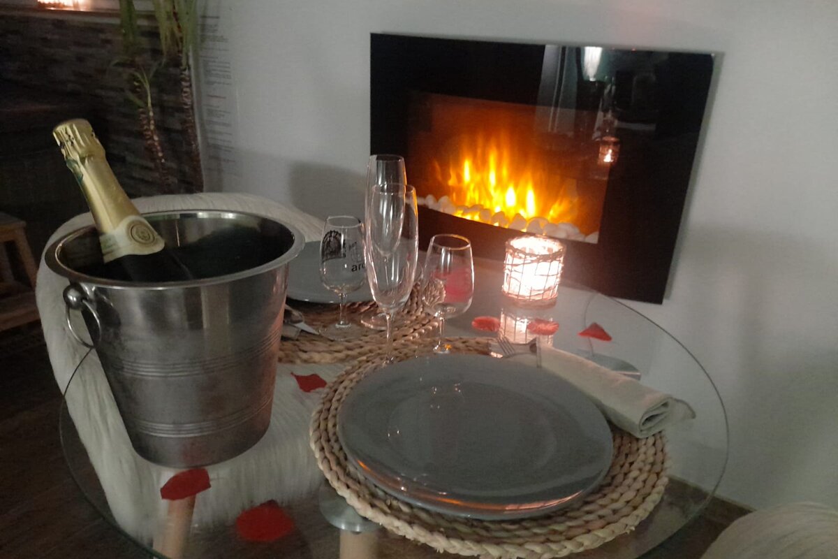 Repas et cocooning devant la cheminée