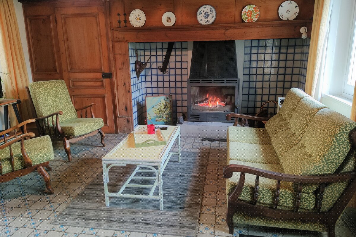 Séjour, une petite flambée bien agréable...