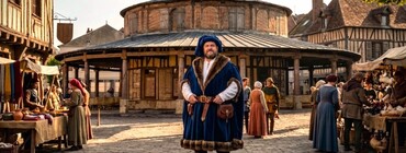 Jean de la Fourtière et la halle circulaire.jpg