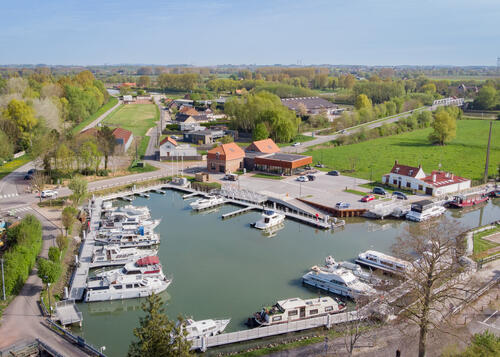 11 - Drone - Port Fluvial d'Aire-sur-la-Lys © Tourisme en Pays de Saint-Omer © 