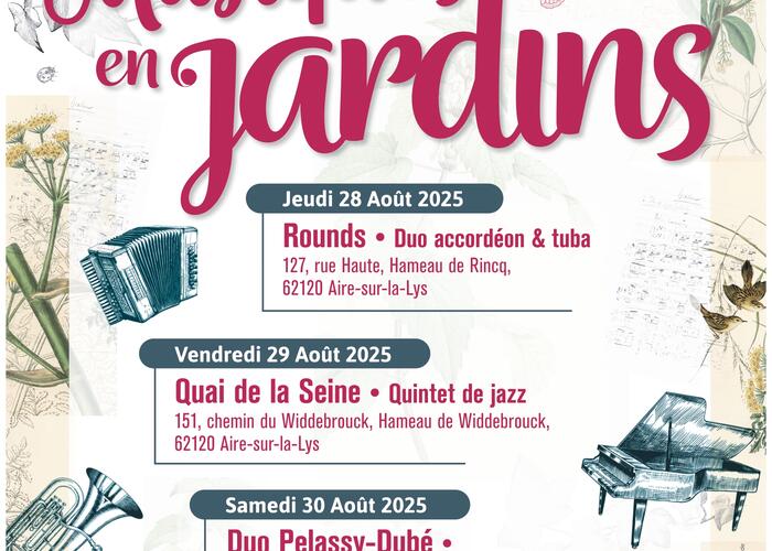 Affiche Musiques en Jardins 2025 © Droits Réservés