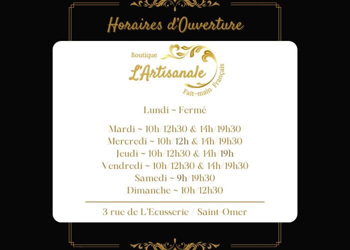 Horaires © L'Artisanale