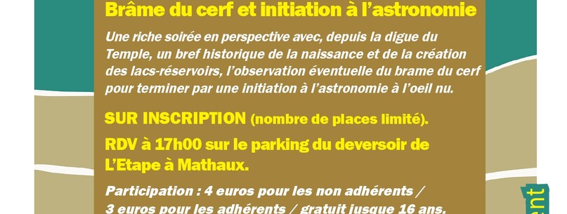 Soirée découverte brame du cerf et observation de la voûte céleste - 0
