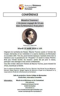Conférence sur Maurice Tournou Conférence sur Maurice Tournou