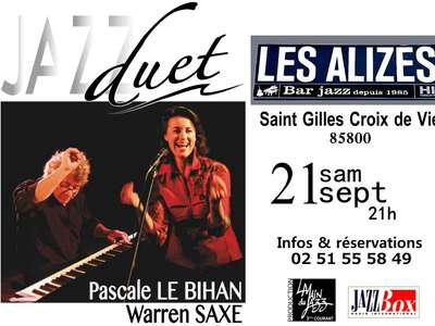 CONCERT JAZZ - WARREN SAXE ET PASCALE LE BIHAN CONCERT JAZZ - WARREN SAXE ET PASCALE LE BIHAN