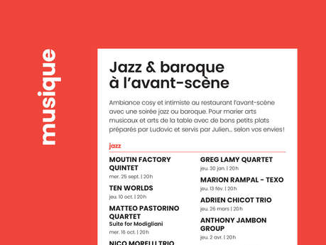 Jazz baroque à l'avant-scène Jazz baroque à l'avant-scène