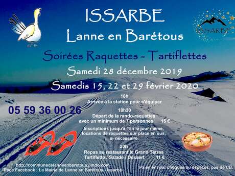Soirée raquettes - tartiflette Soirée raquettes - tartiflette