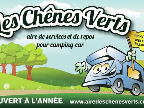 AIRE DES CHÊNES VERTS - AIRE DE STATIONNEMENT ET DE SERVICE CAMPING-CAR PRIVÉE AIRE DES CHÊNES VERTS - AIRE DE STATIONNEMENT ET DE SERVICE CAMPING-CAR PRIVÉE