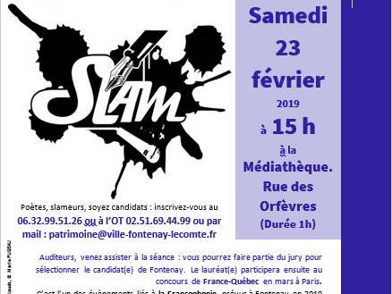 CONCOURS DE SLAM PROPOSÉ PAR VENDÉE-QUÉBEC CONCOURS DE SLAM PROPOSÉ PAR VENDÉE-QUÉBEC