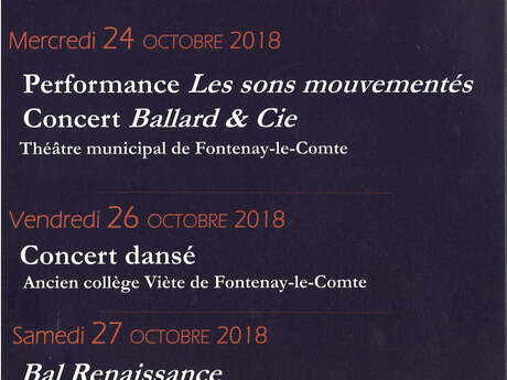 FESTIVAL LES VEILLÉES AUTOMNALES - FONTENAY FAIT SA RENAISSANCE FESTIVAL LES VEILLÉES AUTOMNALES - FONTENAY FAIT SA RENAISSANCE