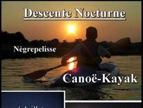 Descente nocturne canoë Nègrepelisse Descente nocturne canoë Nègrepelisse