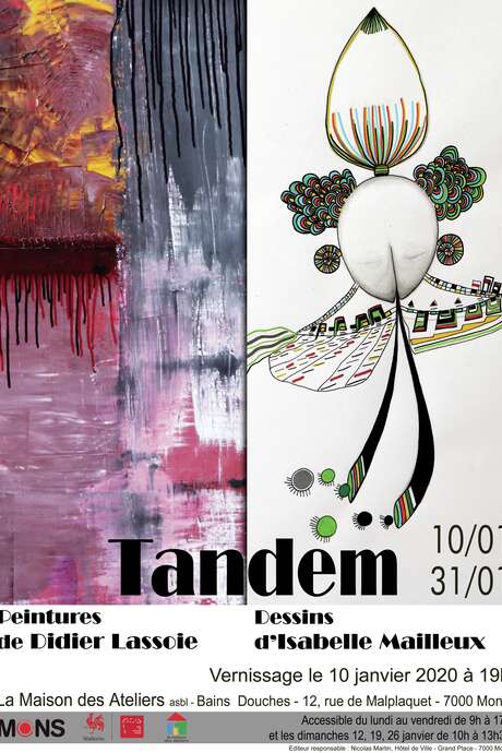 Tandem (Peintures de Didier Lassoie et dessins d'Isabelle Mailleux) Tandem (Peintures de Didier Lassoie et dessins d'Isabelle Mailleux)