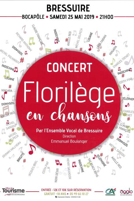 Billetterie spectacle : Florilèges en chansons Billetterie spectacle : Florilèges en chansons