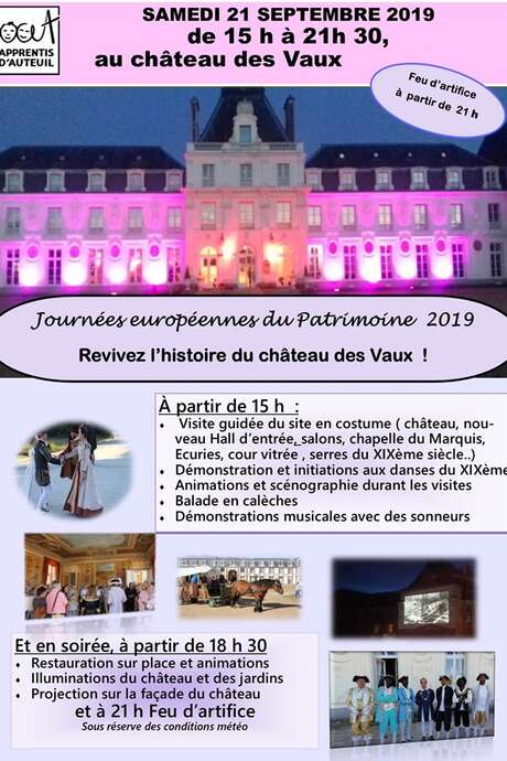 JOURNEE EUROPEENNES DU PATRIMOINE - Château des Vaux JOURNEE EUROPEENNES DU PATRIMOINE - Château des Vaux