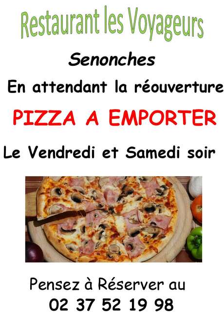 PIzzas à emproter les vendredis et samedis - Restaurant Les voyageurs - Senonches PIzzas à emproter les vendredis et samedis - Restaurant Les voyageurs - Senonches