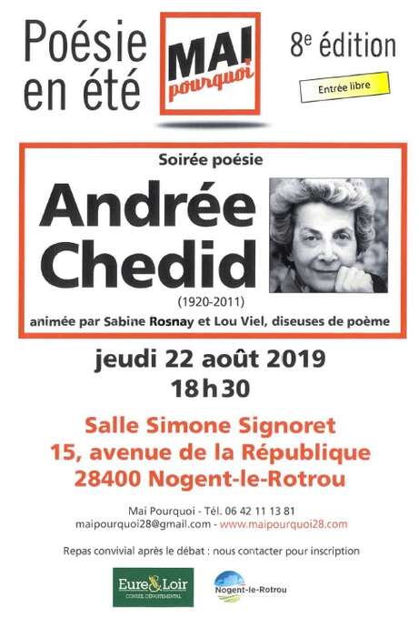 Soirée poésie Andrée Chedid Soirée poésie Andrée Chedid