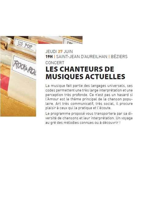 CONCERT "LES CHANTEURS DE MUSIQUES ACTUELLES" CONCERT "LES CHANTEURS DE MUSIQUES ACTUELLES"