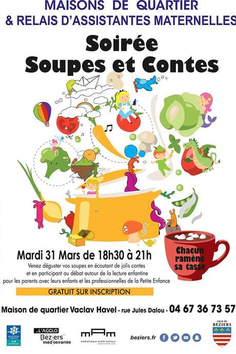 ANNULÉ - SOIRÉE SOUPES ET CONTES ANNULÉ - SOIRÉE SOUPES ET CONTES