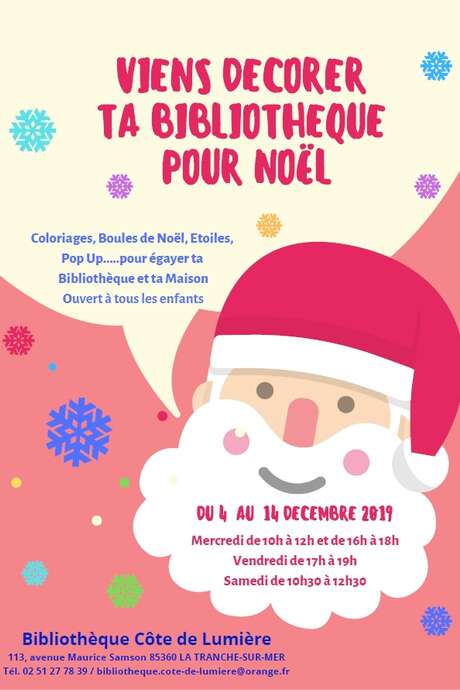 VIENS DÉCORER TA BIBLIOTHÈQUE POUR NOËL VIENS DÉCORER TA BIBLIOTHÈQUE POUR NOËL