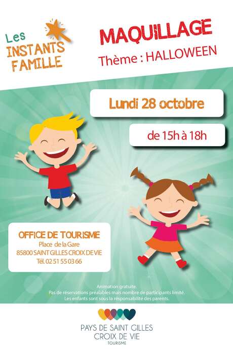 INSTANT FAMILLE - ATELIER DE MAQUILLAGE "HALLOWEEN" INSTANT FAMILLE - ATELIER DE MAQUILLAGE "HALLOWEEN"