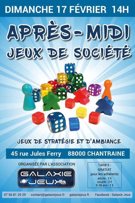 APRÈS-MIDI JEUX DE SOCIÉTÉ APRÈS-MIDI JEUX DE SOCIÉTÉ