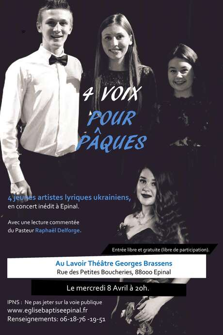 4 VOIX POUR PÂQUES 4 VOIX POUR PÂQUES